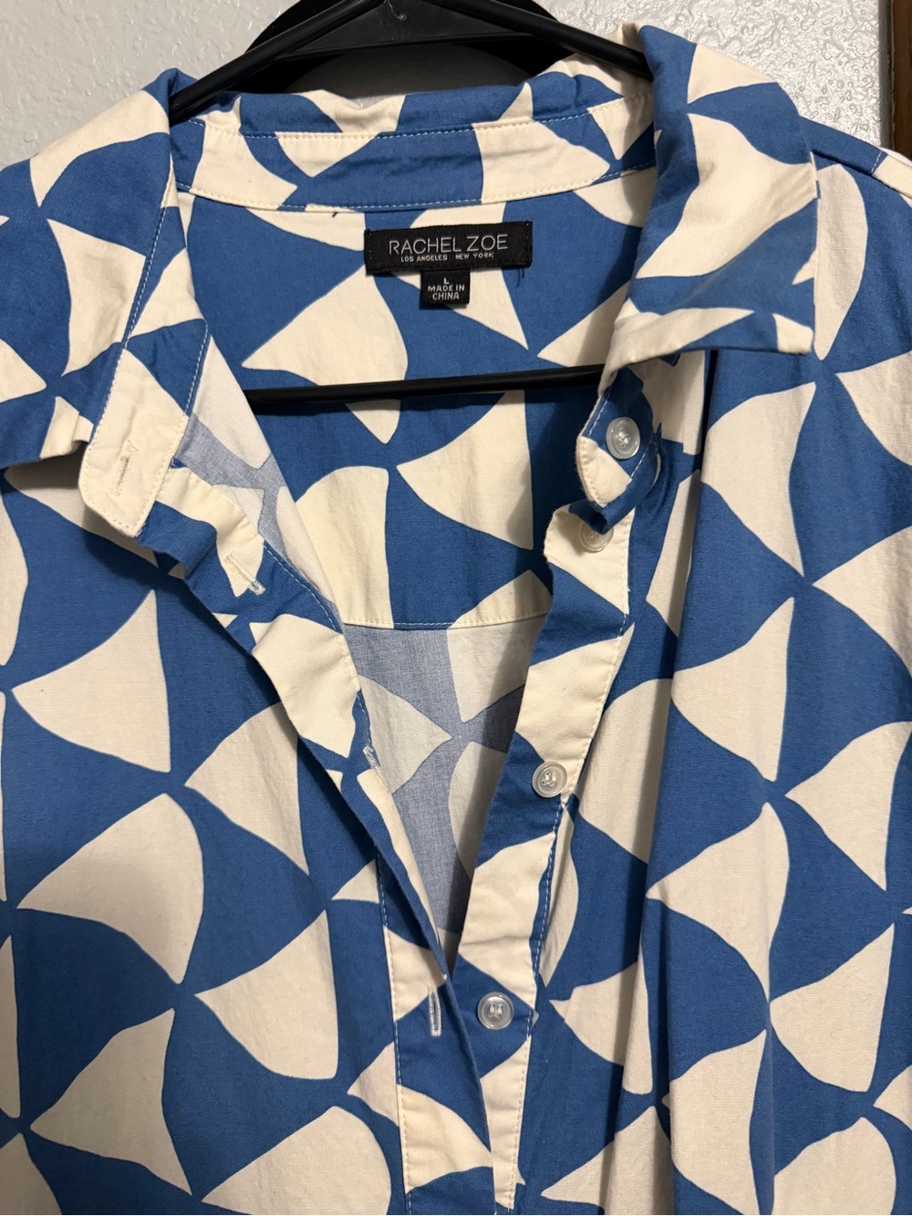 Rachel Zoe Blue & White Geometric Dress - Picture 2 of 6